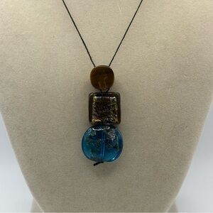 Handmade glass pendant necklace